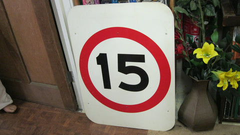 Ex-  Factory Speed Limit Sign.