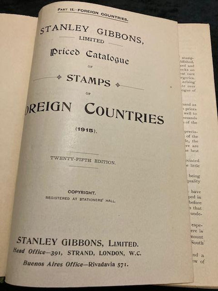 1915 - Stanley Gibons Stamp Catalogue