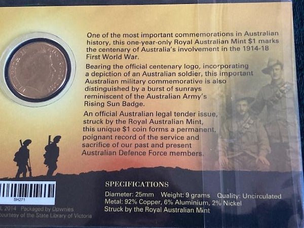 2014 - First World War One Dollar