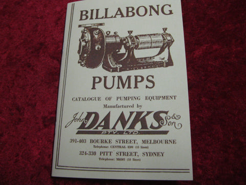Reprint of  Billabong Pumps Catalogue