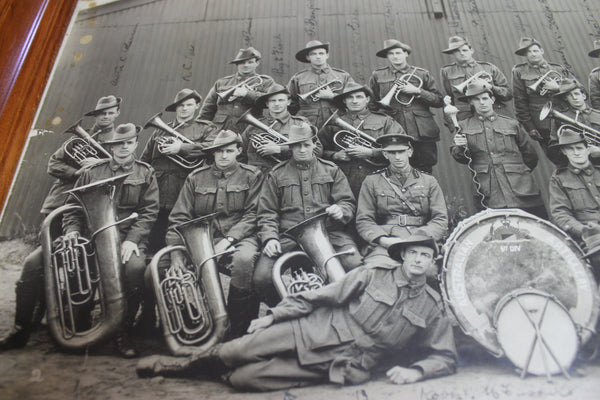 Large  WW1 - Signed Photo of Australian Artillery Band