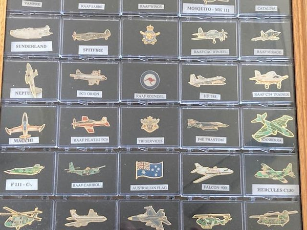 Framed Collection of RAAF Badges