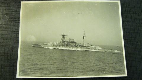 WW2 -Original Photo of British Battleship .