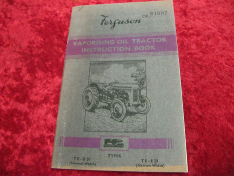 Ferguson Vaporising Oil Tractor Instruction Book