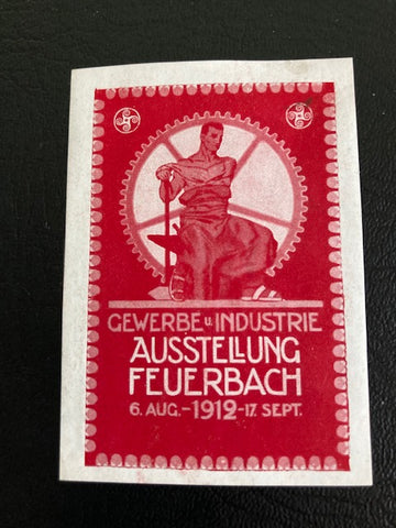 1912 - Belgium Industrial Exposition Poster Stamp