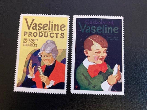 Early 1900's - Vaseline Poster Stamp Pair