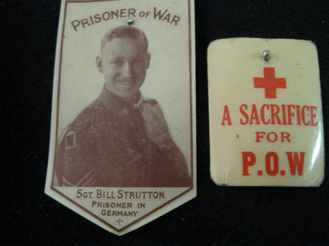 2 - Australian POW Celluliod Badges
