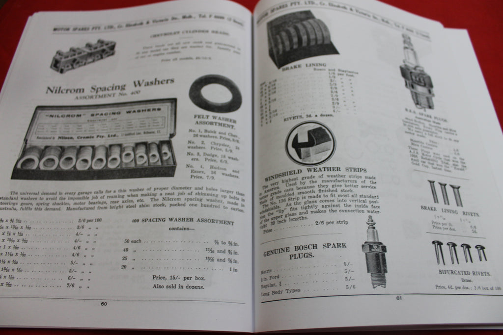 Automotive Spare Parts and Accessories Catalogue 1929 Rustys