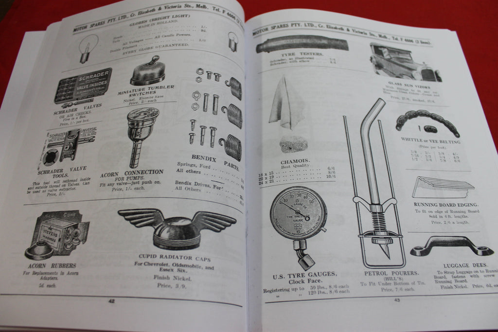 Automotive Spare Parts and Accessories Catalogue 1929 Rustys