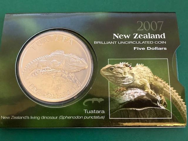 2007 - NZ  Five Dollar UNC Coin
