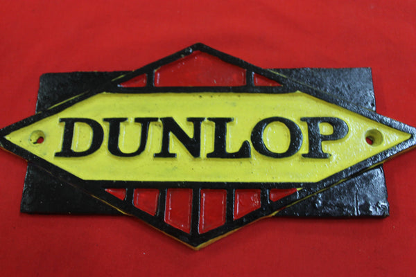Dunlop Cast Iron Sign