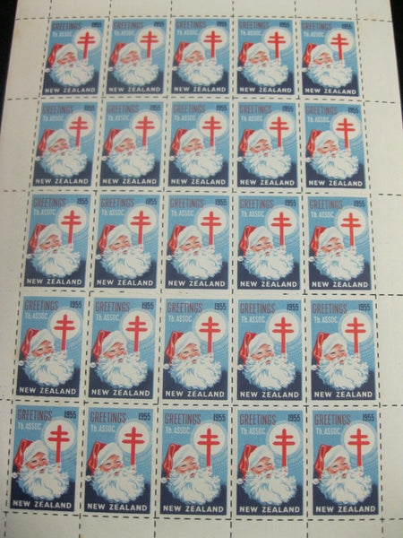 NZ - 1955 TB Seals Sheet
