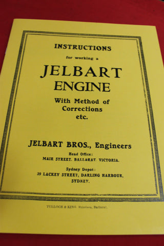 Jelbart Engine Instruction Manual