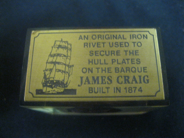 Iron Rivet From the " James Craig "