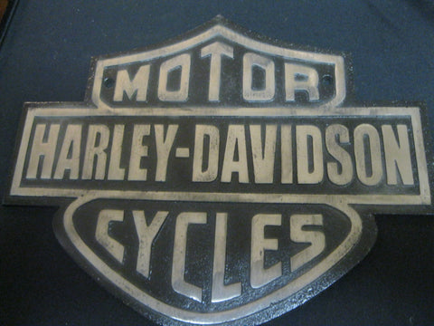 Cast Iron Harley - Davidson Sign