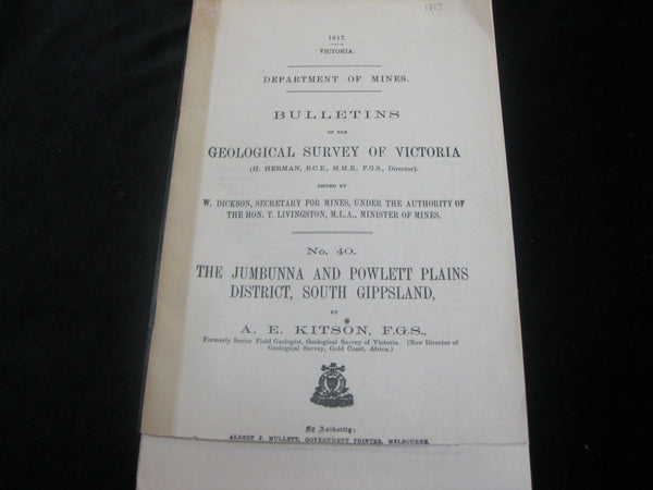 1917 - Pamphlet Geological Survey of South Gippsland