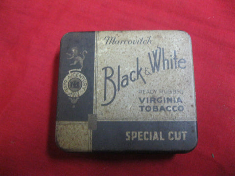Marcovitch Black & White Tobacco Tin