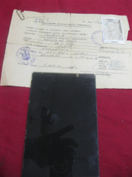 1946 - Australian Immigration Glass Slide  Landing Permit