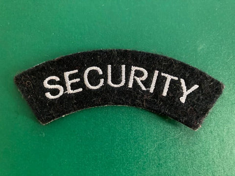 Security Cloth Shoulder Title