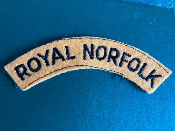 Royal Norfolk Cloth Shoulder Title