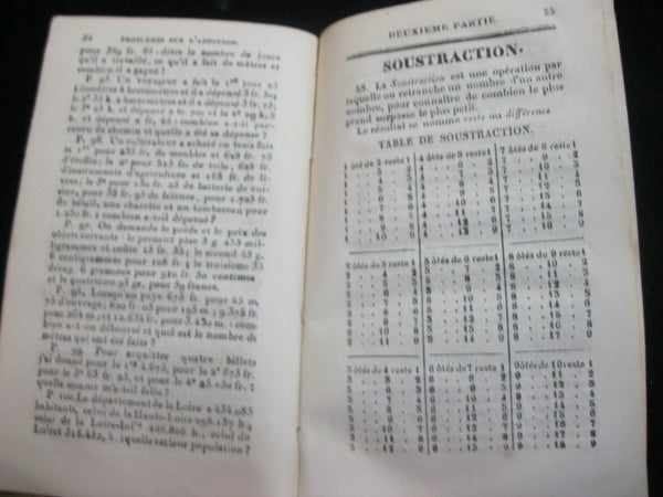 1855 - French Arithmetic Book