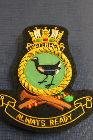 HMAS  Waterhen Bullion Badge
