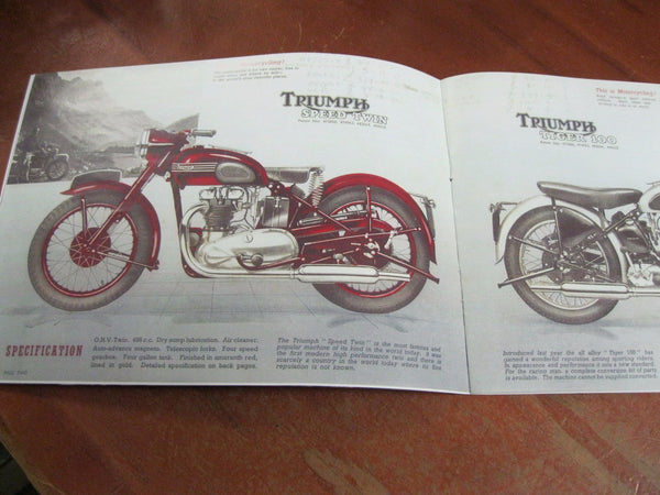 Private Reprint of the 1951 Triumph Catalogue.