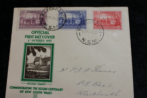 1937 - NSW Sesqui-Centenary FDC