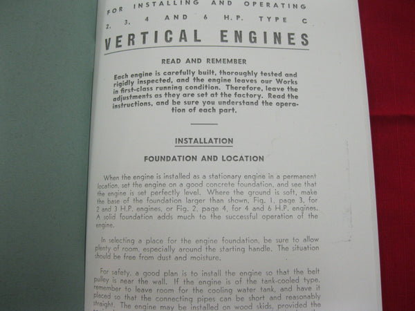 Rosebery Engines Instruction Book