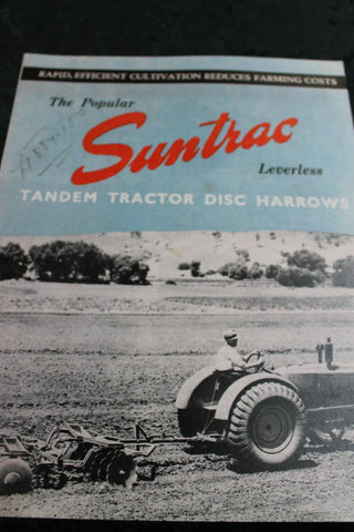 Suntrac Tandem Tractor Disc Harrows Pamphlet