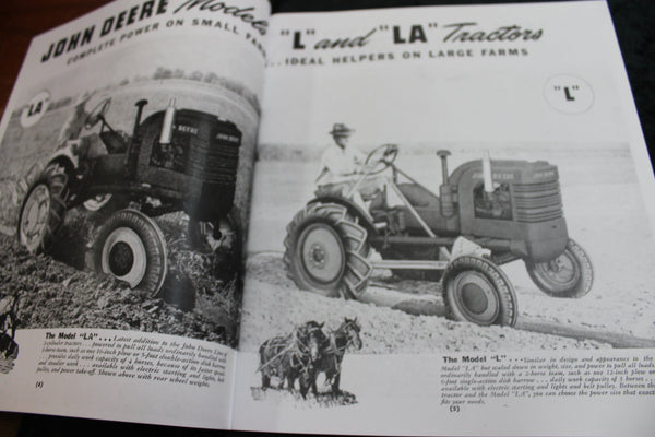 John Deere Models L & LA Tractors Catalogue