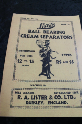 Lister Ball Bearing Cream Separators