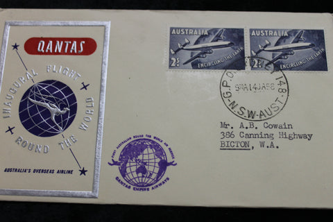 1958 - Qantas Round The World Flight Cover