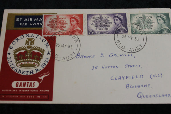 1953 - Coronation Air Mail Cover