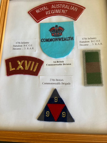 Framed Display of BCOF Patches