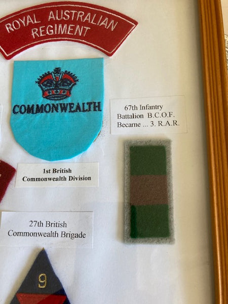 Framed Display of BCOF Patches
