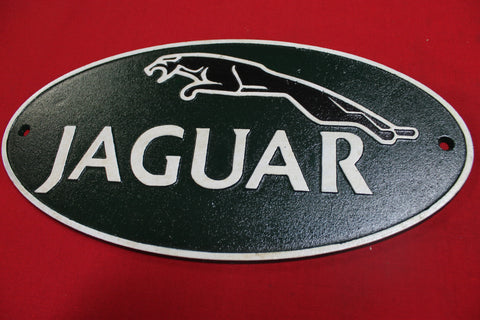 Cast Iron Jaguar Sign