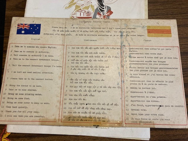 Early Vietnam War Australian Pointie Talkie Card