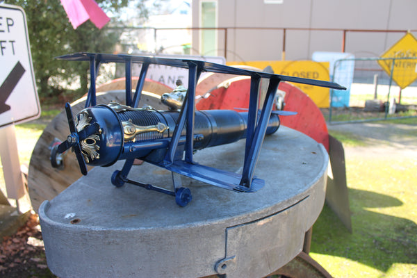 Recycled Art Biplane