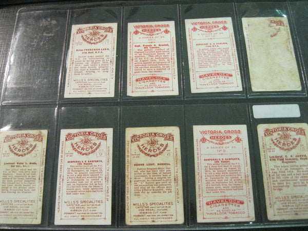 1915 - VC Cigarette Cards.