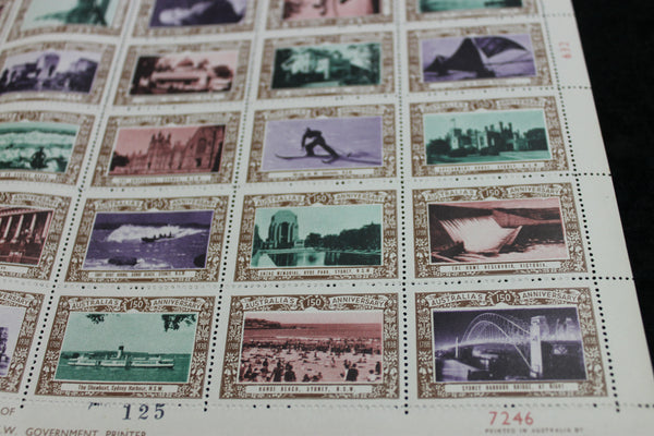 1938 - 150th of Australia Stamp Sheet