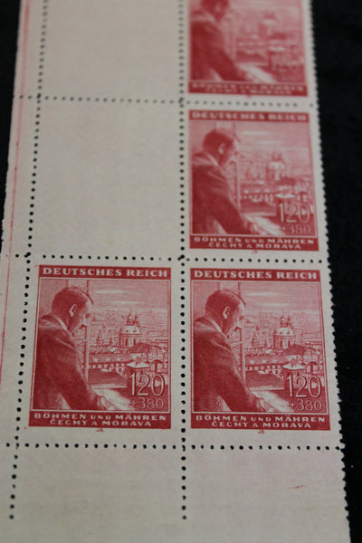 German Occupation 53rd Birthday Stamp Block