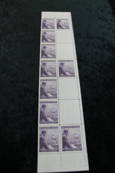 German Occupation Stamp Block