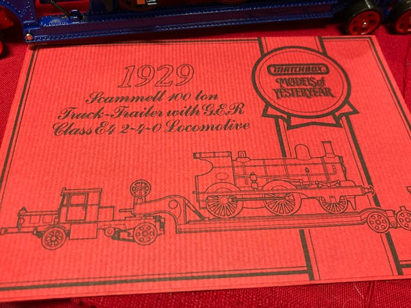Matchbox - 1929 Scammell 100 Ton Truck & Locomotive