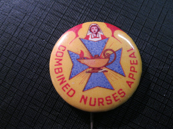 Vintage QLD Nursing Button Badge