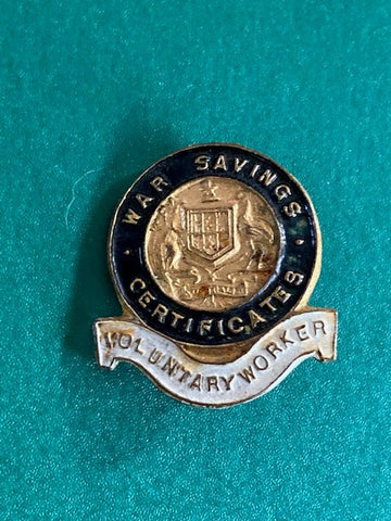 Aus - WW2 War Savings Volunteer Badge