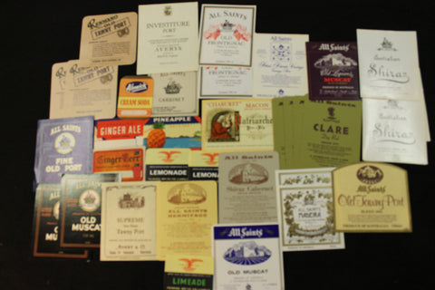Small Lot of Bottle Labels