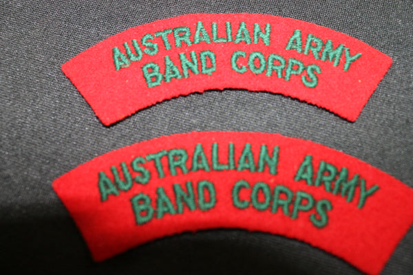Australian Army Band Corps Title Pair