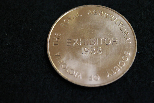 1988 - Victoria Agricultural Show Exhibitor Medal