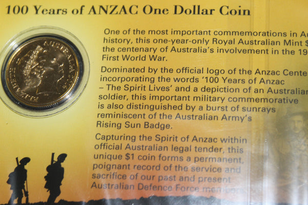 2014 - 100 Years of Anzac One Dollar Coin